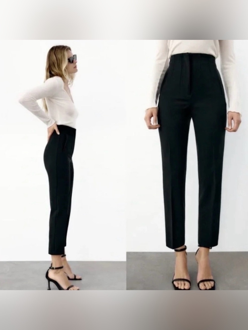 Zara High Waisted Pants in Black